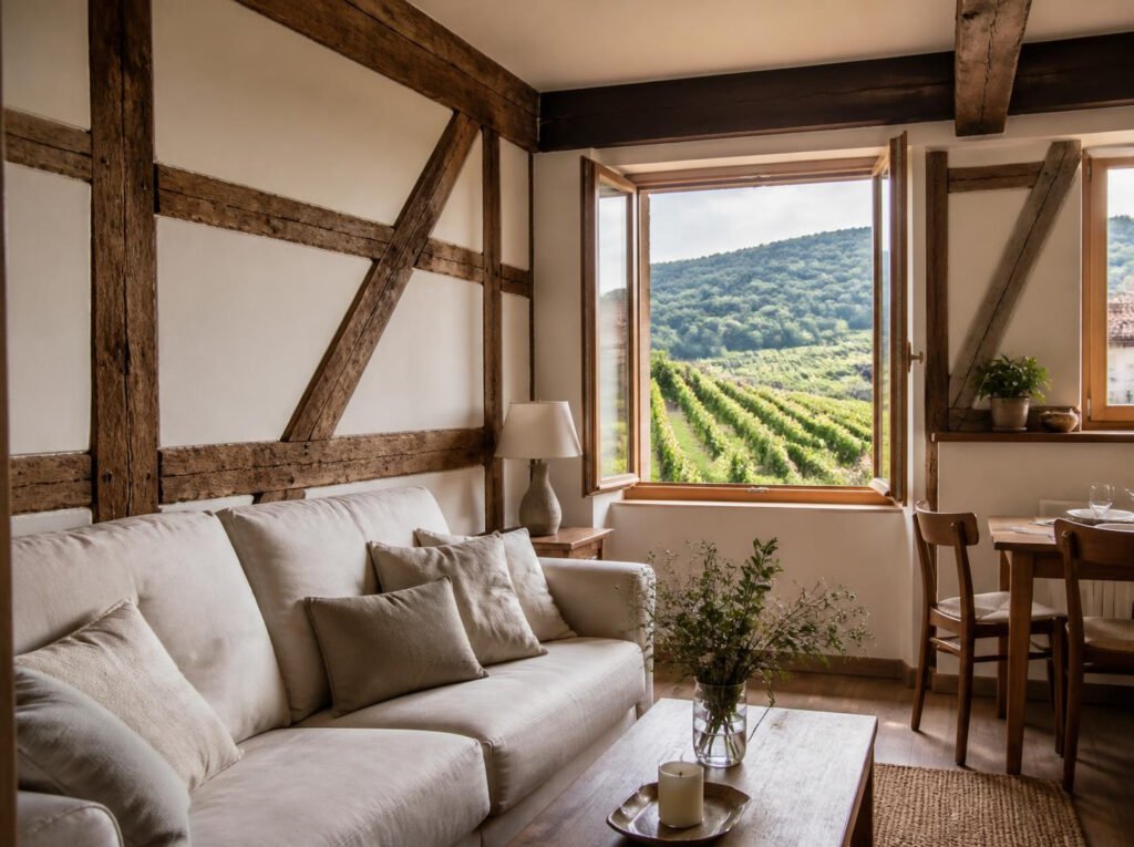 Gîte à colombages avec vue sur les vignes près de Molsheim