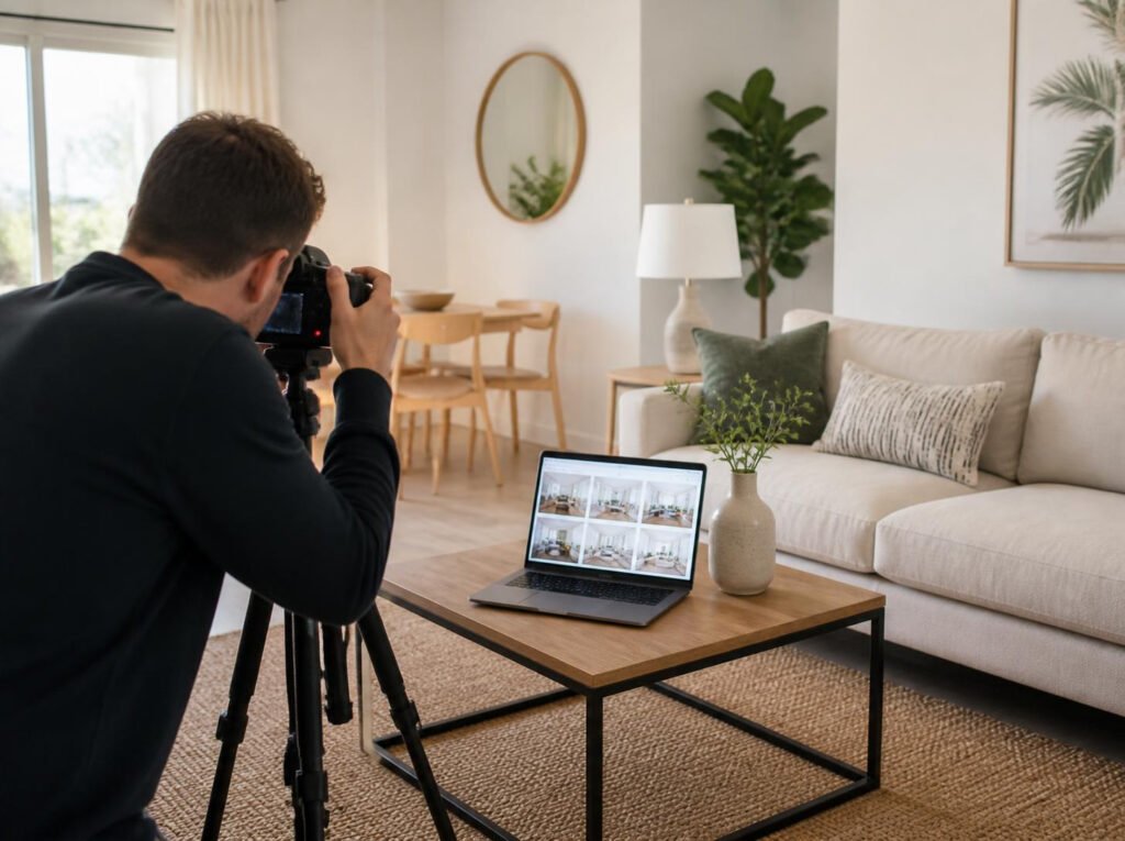 Shooting photo d'un appartement pour une annonce Airbnb à Strasbourg